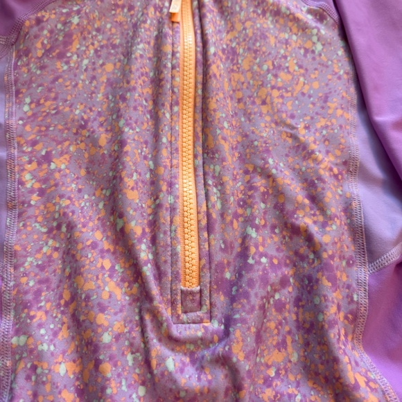 ATHLETA GIRL RASHGUARD ONE PIECE SWIMSUIT SIZE 12 / XL - Picture 3 of 6